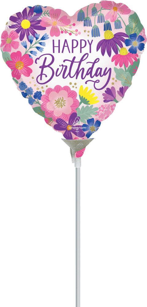 09" Garden Florals Birthday Balloon