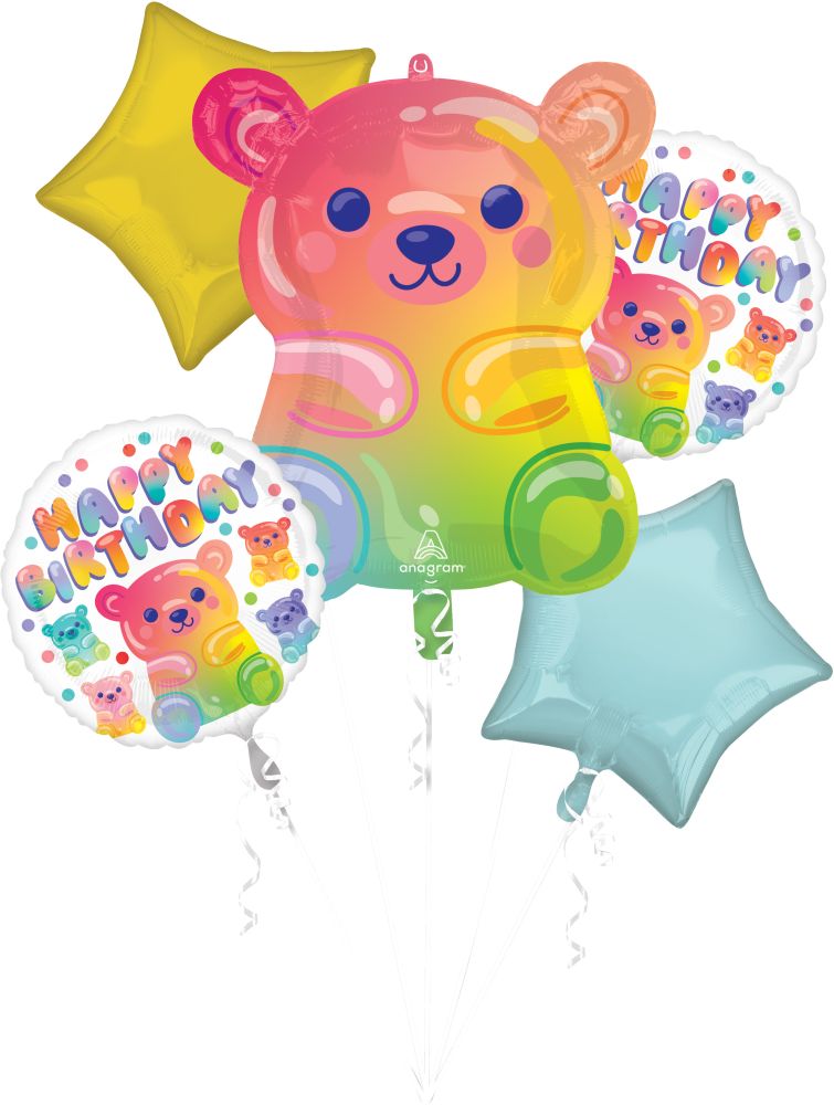 Bouquet Gummy Bear Birthday Balloon