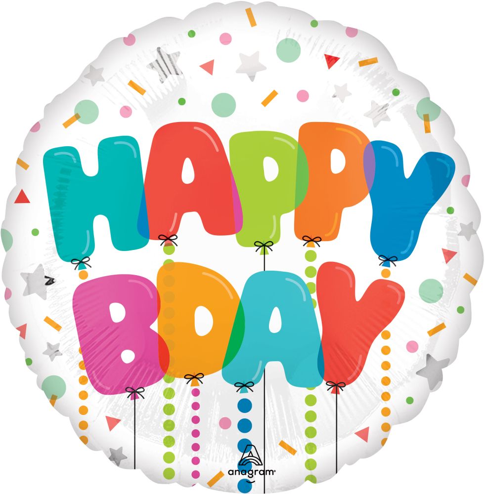 Standard Happy Balloon Bash Birthday Balloon
