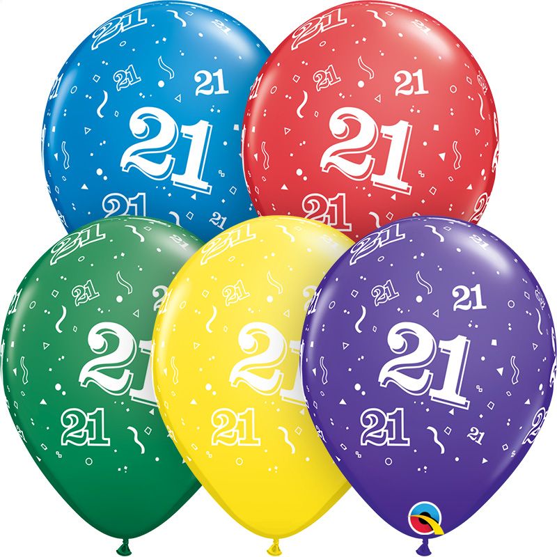 11" 21-A-Round Assortment (50pcs) Balloons