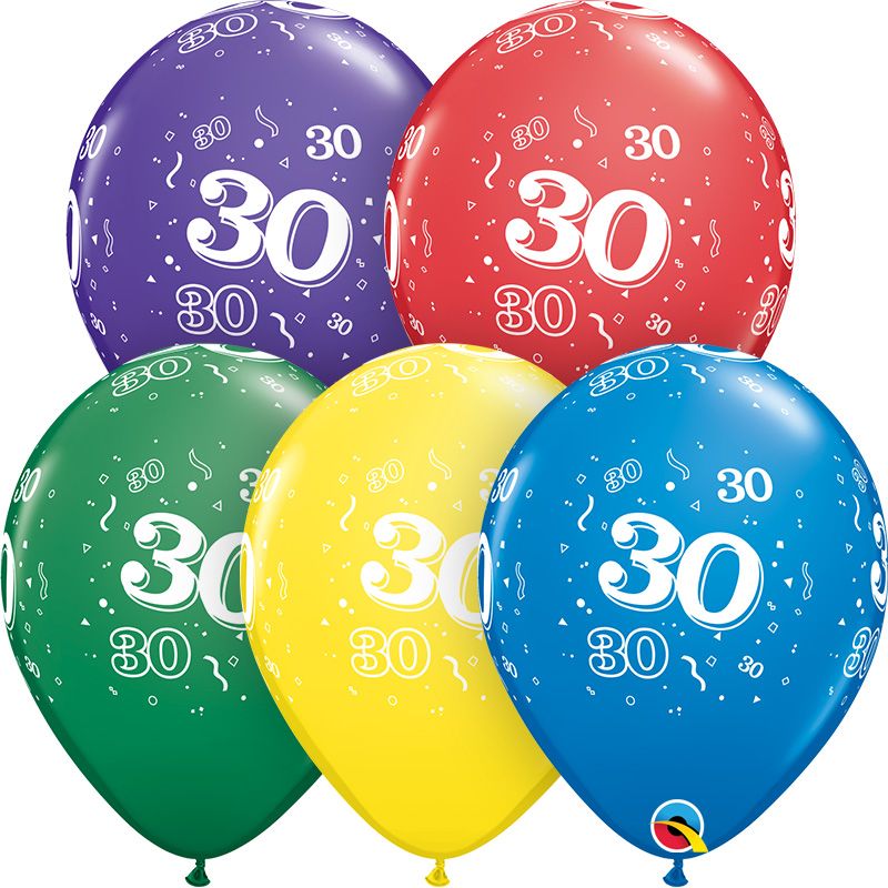 11" 30-A-Round Assortment (50pcs) Balloons