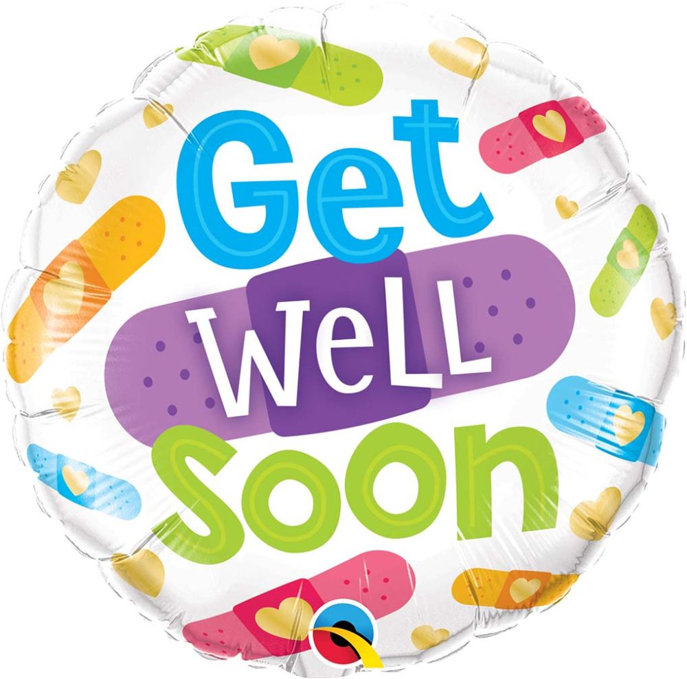 18" Get Well Soon Bandages (non-packaged) Balloon