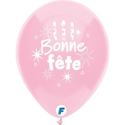 12" Bonne Fete Chandelles (8pcs) Balloons