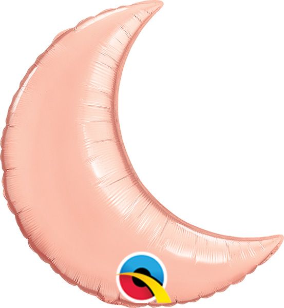 Crescent Moon 09" Rose Gold Balloon