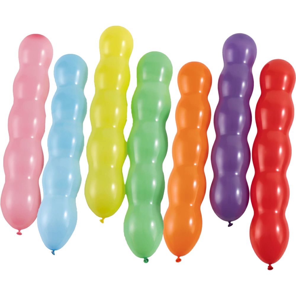 24" Spiral Shaped (100pcs) Latex Balloons