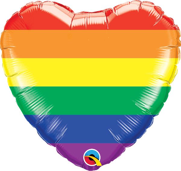 18" Rainbow Stripes Balloon