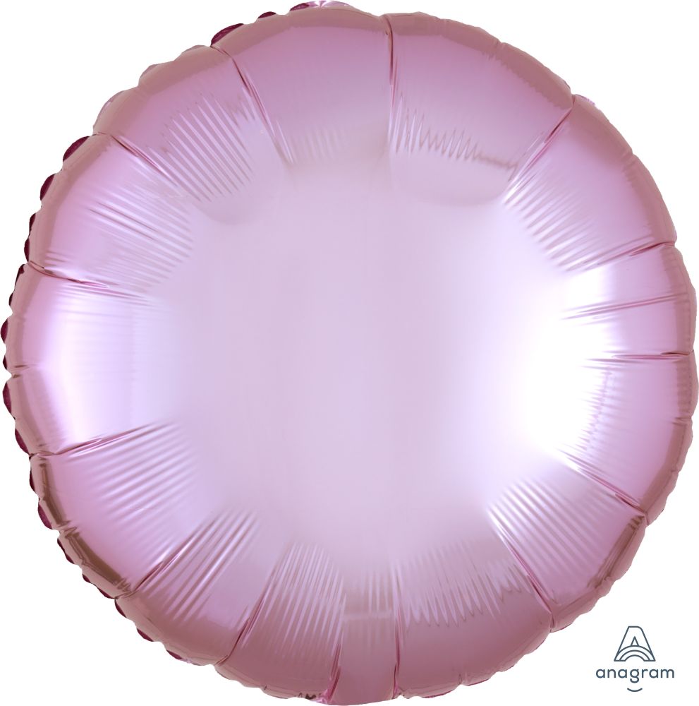 18" Metallic Pearl Pastel Pink Circle Balloon