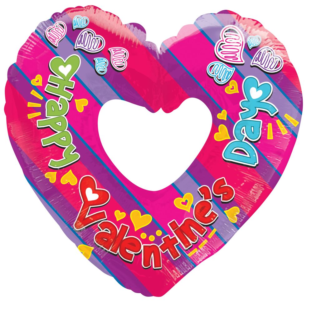 09" Happy Valentines Day Colorful Shape Balloon