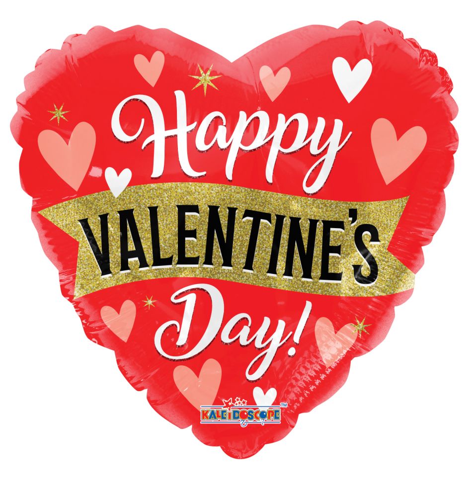 18" Valentine's Banner & Heart Balloon