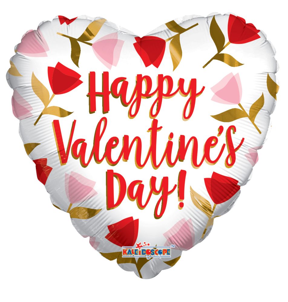 09" Happy Valentines Day Roses Balloon