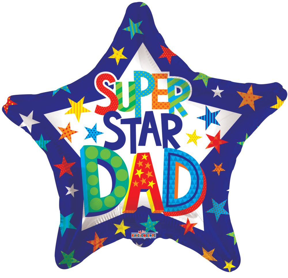 09" Super Star Dad Balloon