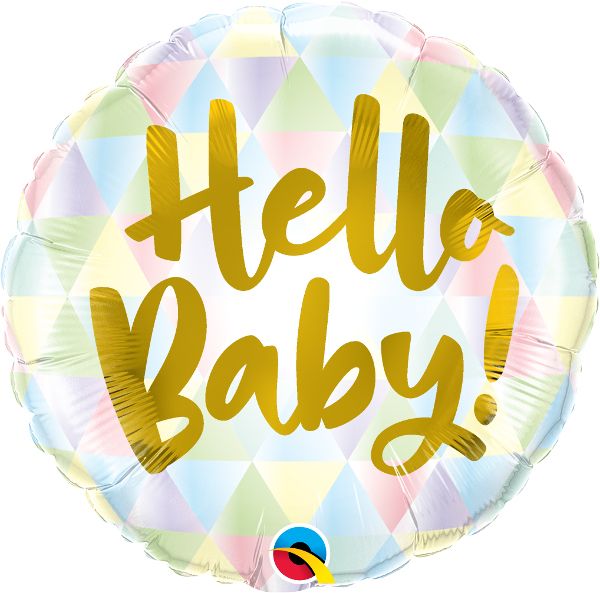 18" Hello Baby (non-packaged) Balloon