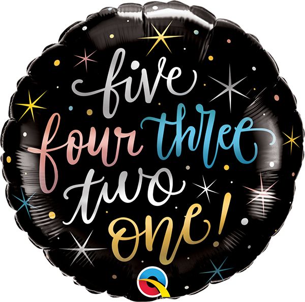 18" Five Four Three Two One Balloon