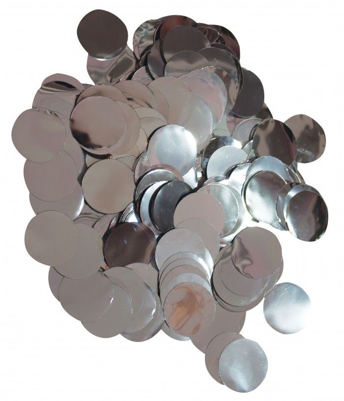 2.5cm Foil Confetti Dots Silver (22g)