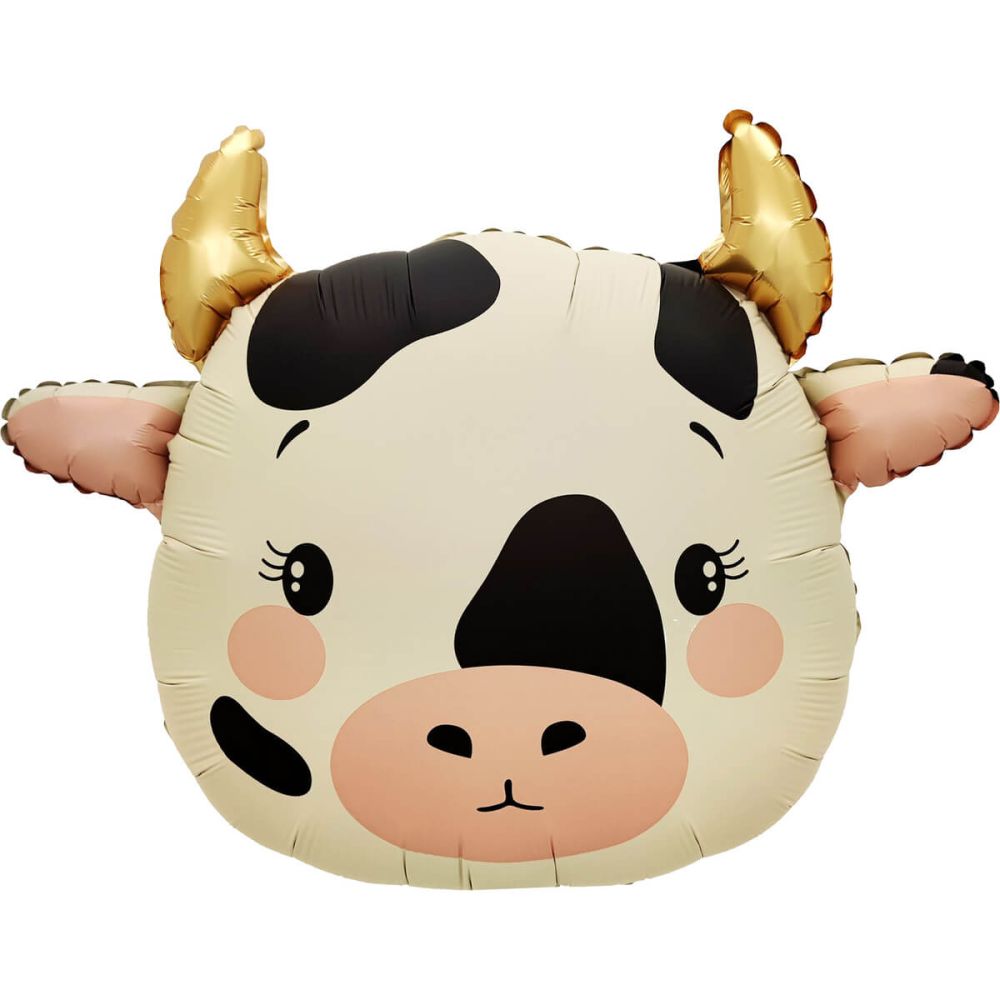 27" Cute Cow Face Balloon