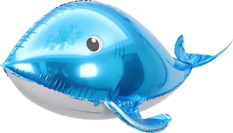 37" 3D Blue Whale Balloon