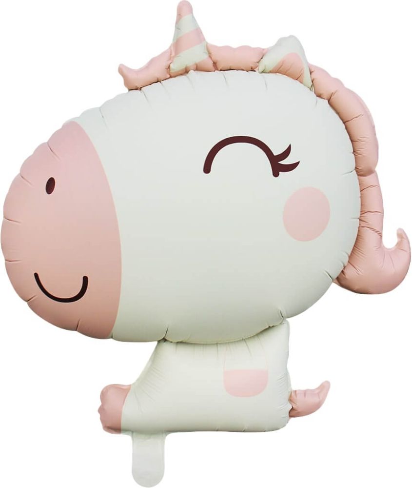 31" Matte Pink Baby Unicorn Balloon