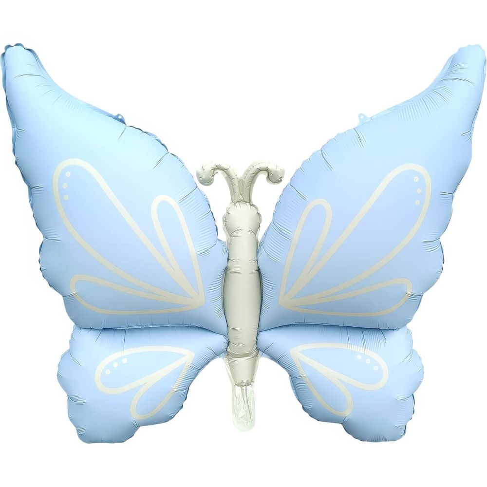 37" Matte Blue Elegant Butterfly Balloon
