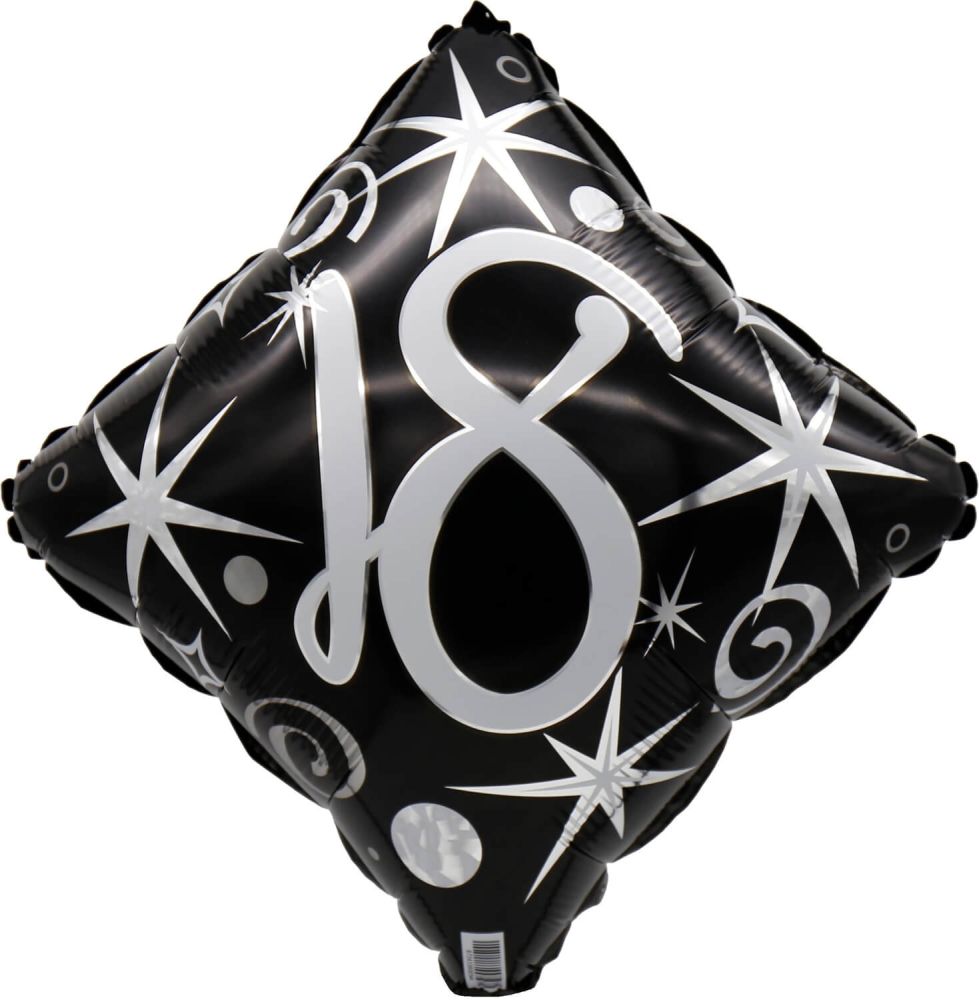18" 18 Elegant Sparkles and Swirls Balloon Airise