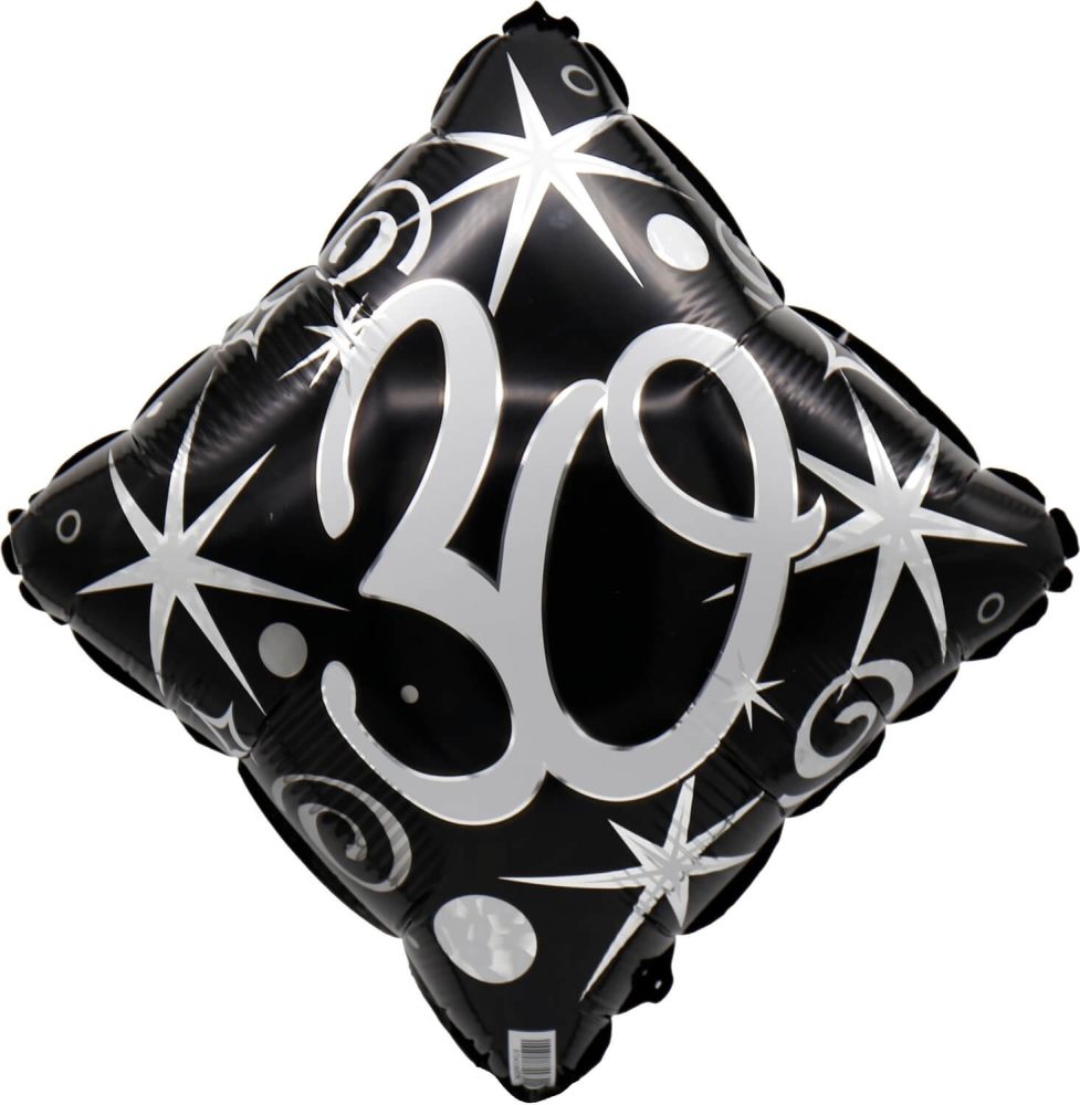 18" 30 Elegant Sparkles and Swirls Balloon Airise