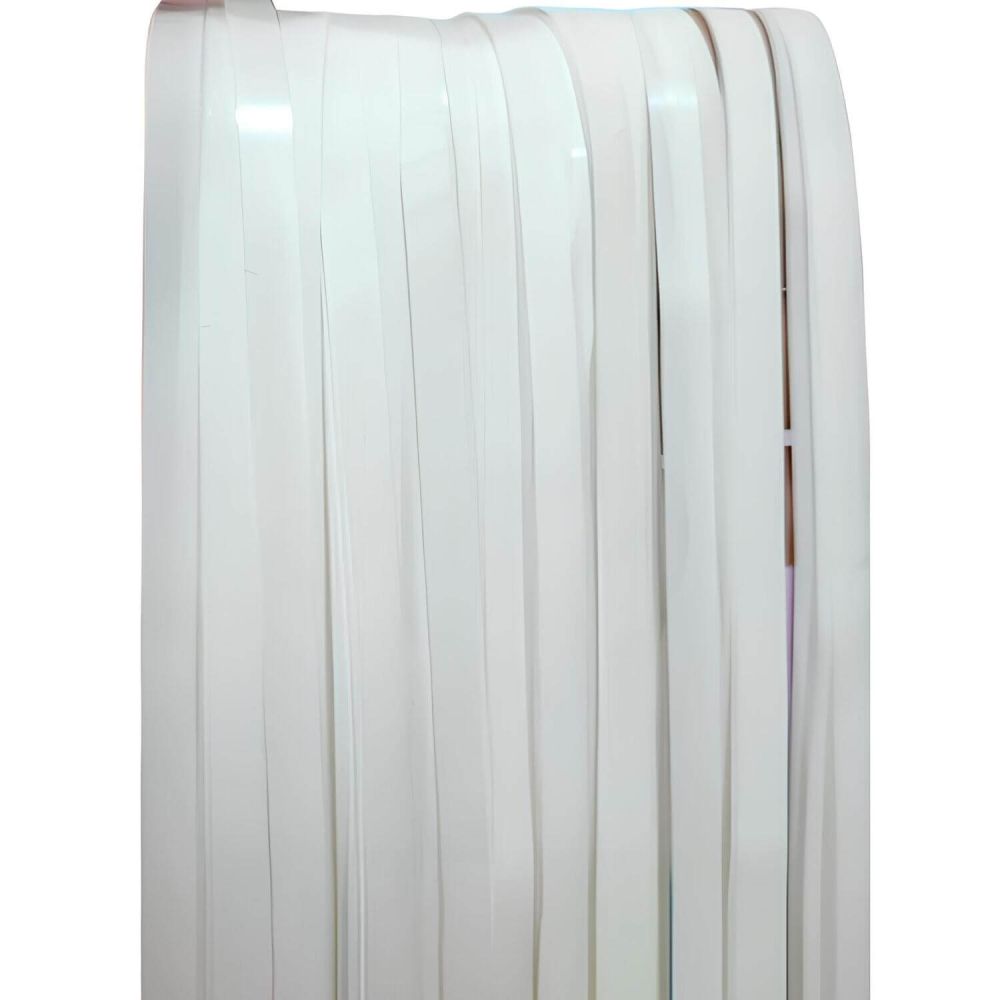 6.5ft x 3.25ft Fringe Curtain - White
