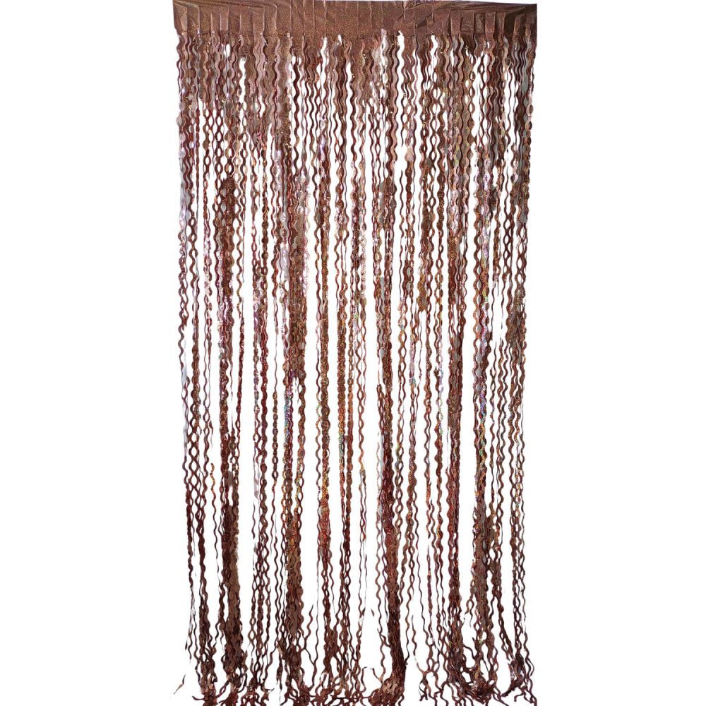 6.5ft x 3.25ft Wave Curtain - Rose Gold