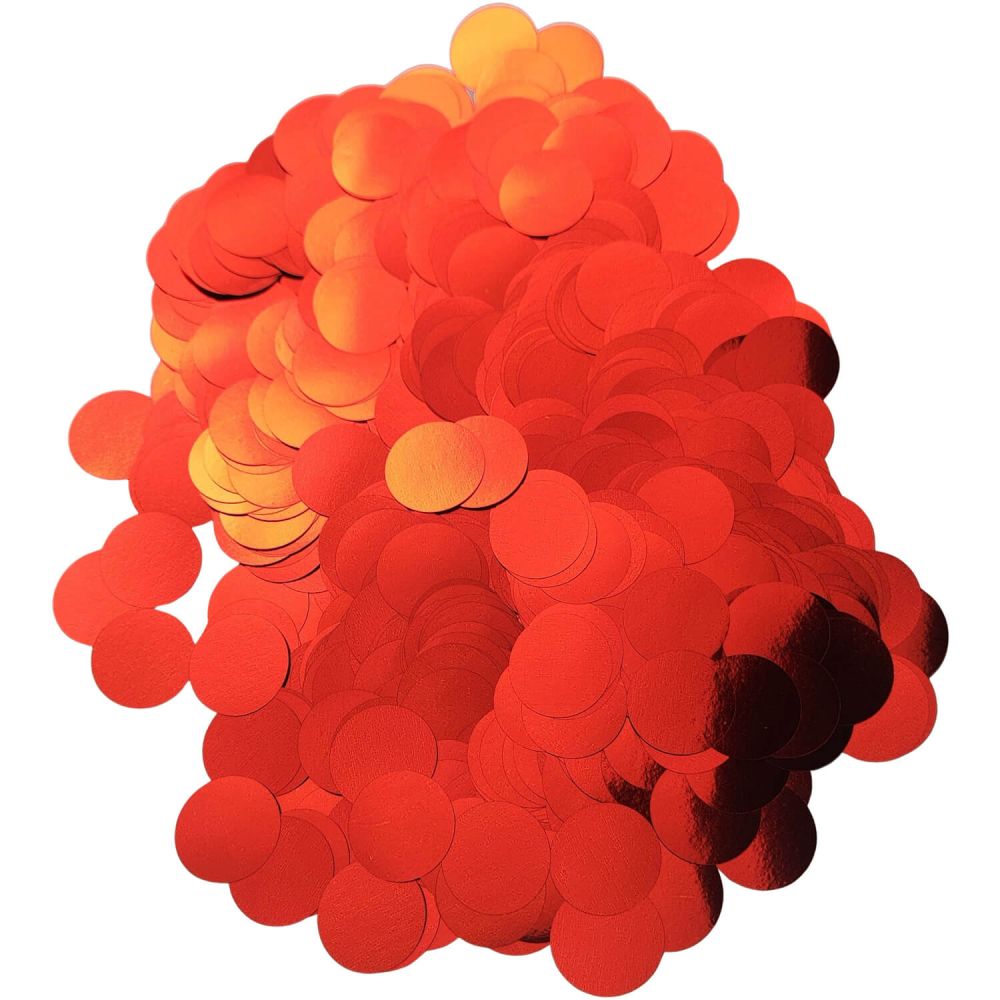 Confetti 200 g - 1.5cm Metallic Red