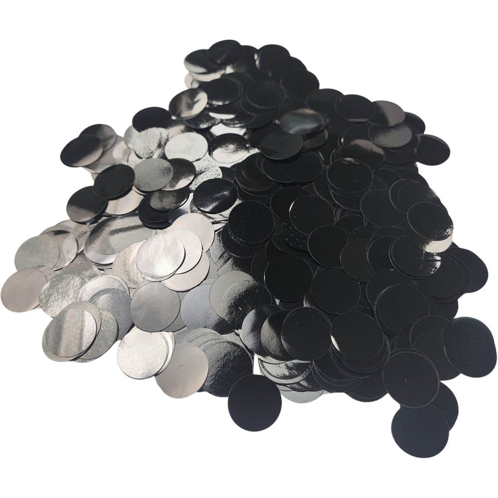Confetti 20 g - 1.5cm Metallic Black