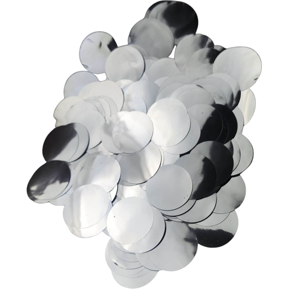 Confetti 200 g - 2.5cm Metallic Silver