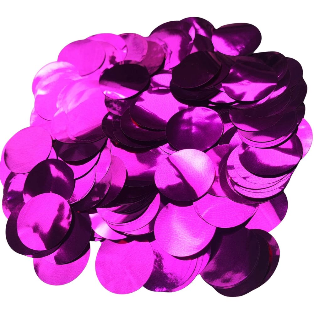 Confetti 20 g - 2.5cm Metallic Hot Pink