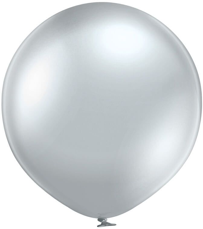 24" Glossy Silver (5pcs) Belbal Balloons