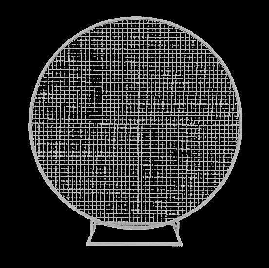 6.5 ft Round Metal Mesh Balloon Frame White