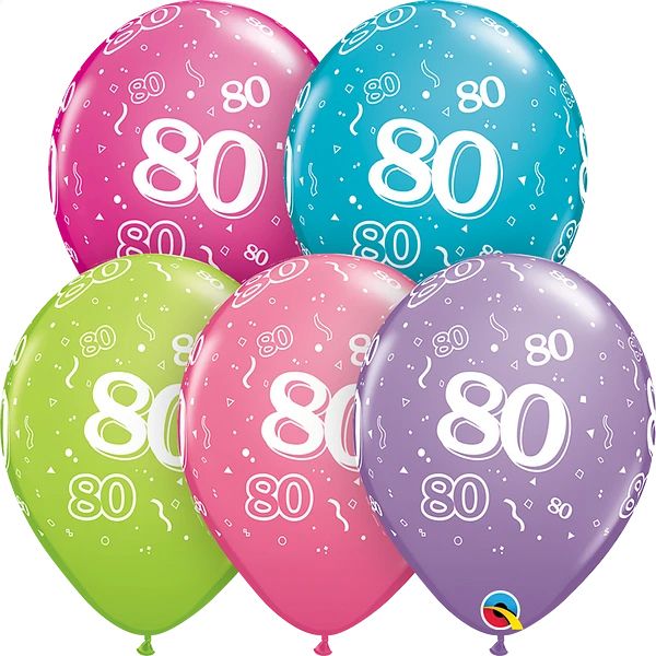 11" 80-A-Round Trendy Assortment (50pcs) Balloons