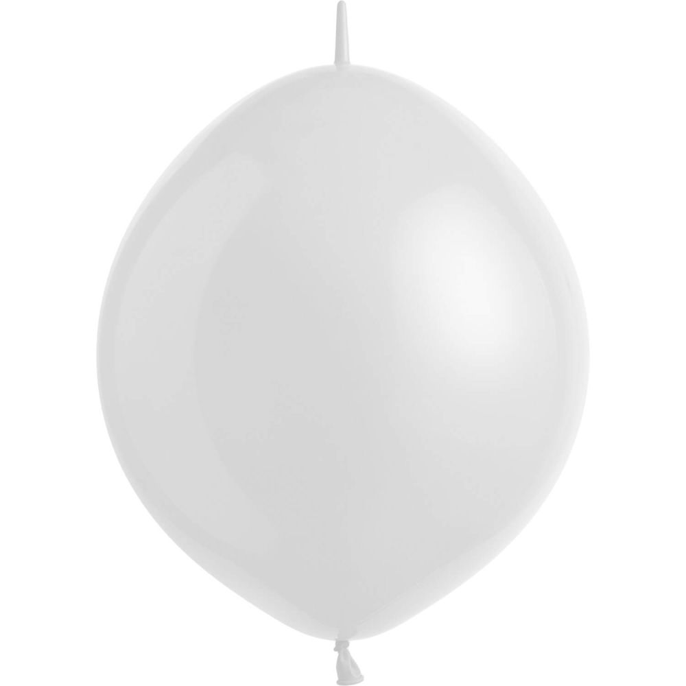 12" Pearl Frosty White Linking (50pcs) Everts Balloons