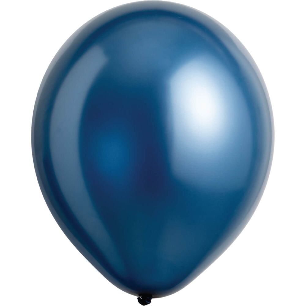14" Metallic Navy Flag Blue (50pcs) Everts Balloons