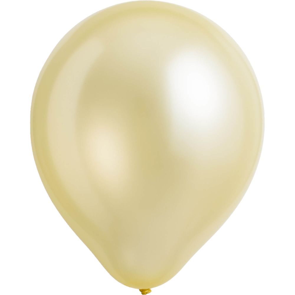 14" Pearl Light Yellow (50pcs) Everts Balloons