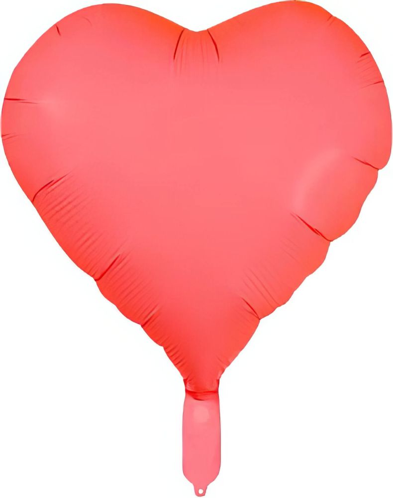 18" Neon Red Heart (non-packaged) Balloon