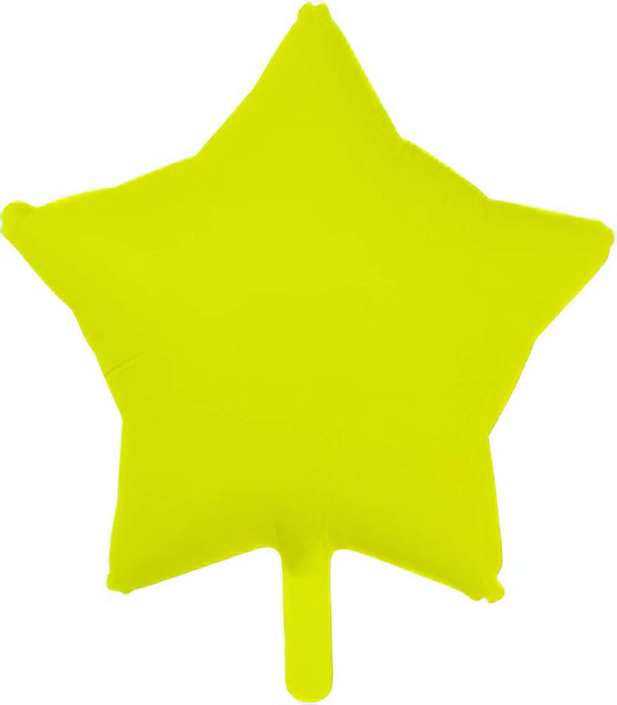 18" Neon Yellow Star (non-packaged) Balloon