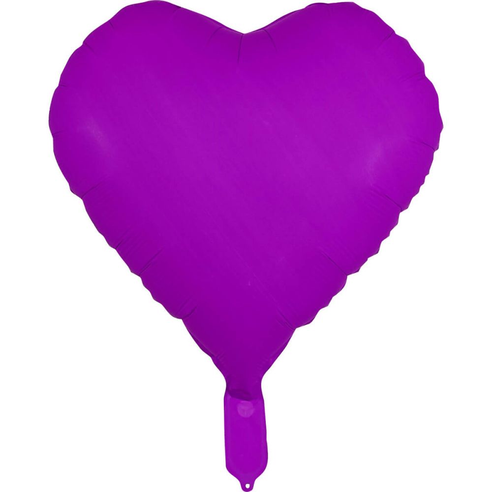 18" Neon Purple Heart (non-packaged) Balloon