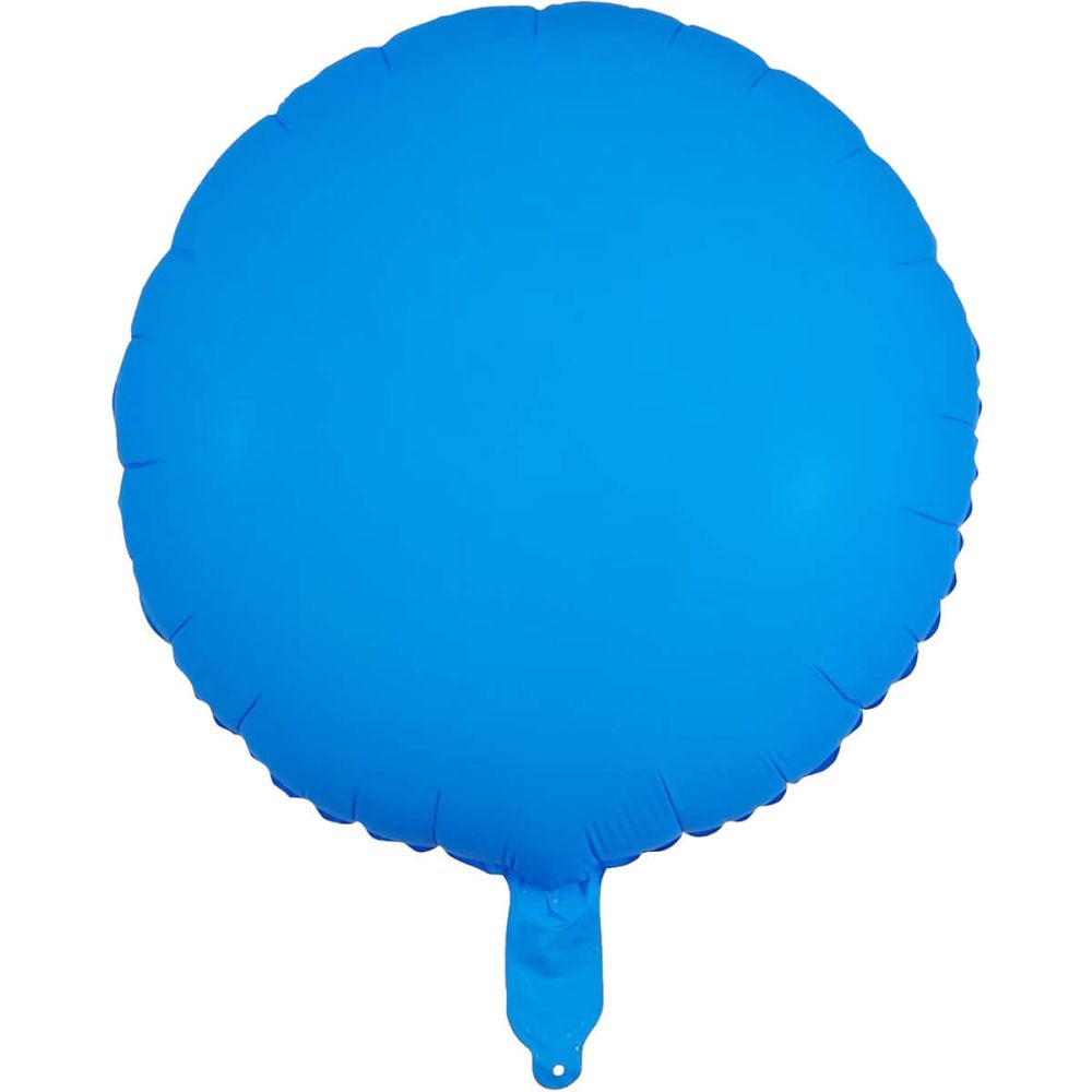 18" Neon Blue Circle (non-packaged) Balloon