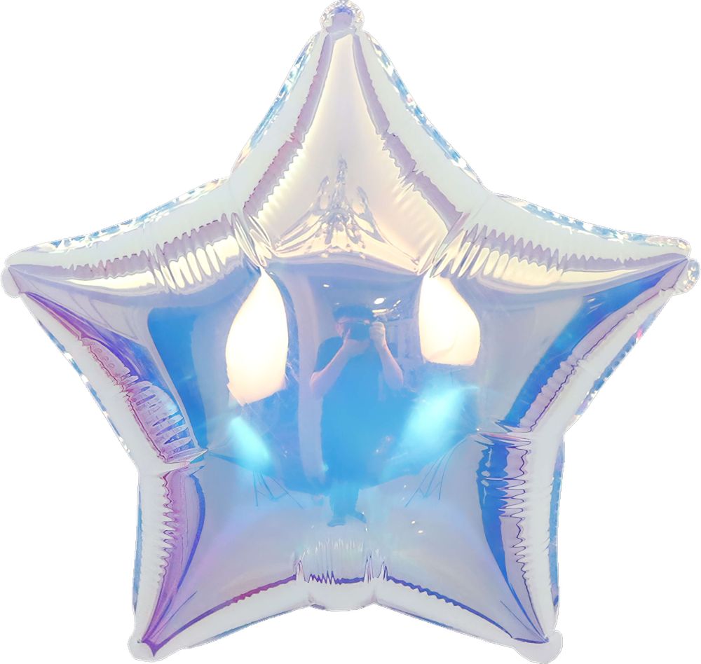 19" Mirror Iridescent Star Balloon
