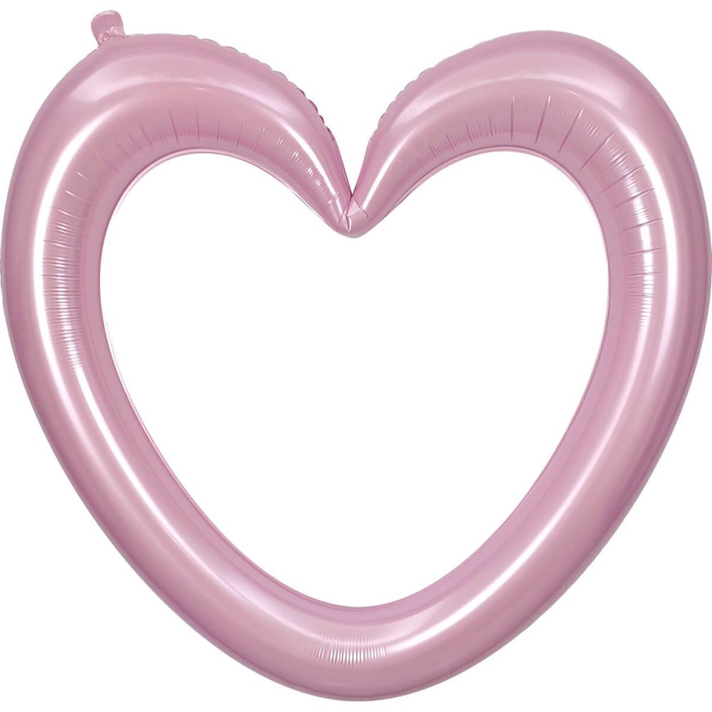 20" Linking Ring Heart Pink Balloon