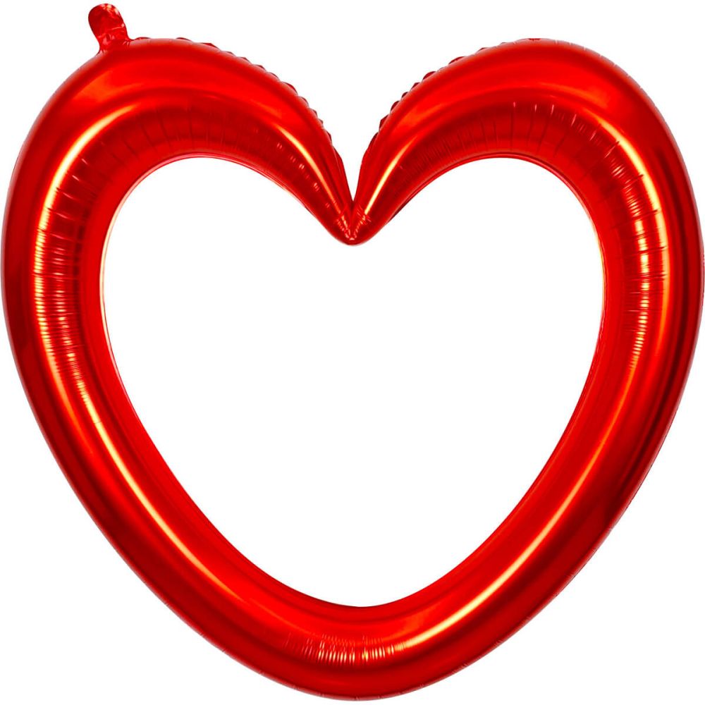 20" Linking Ring Heart Red Balloon