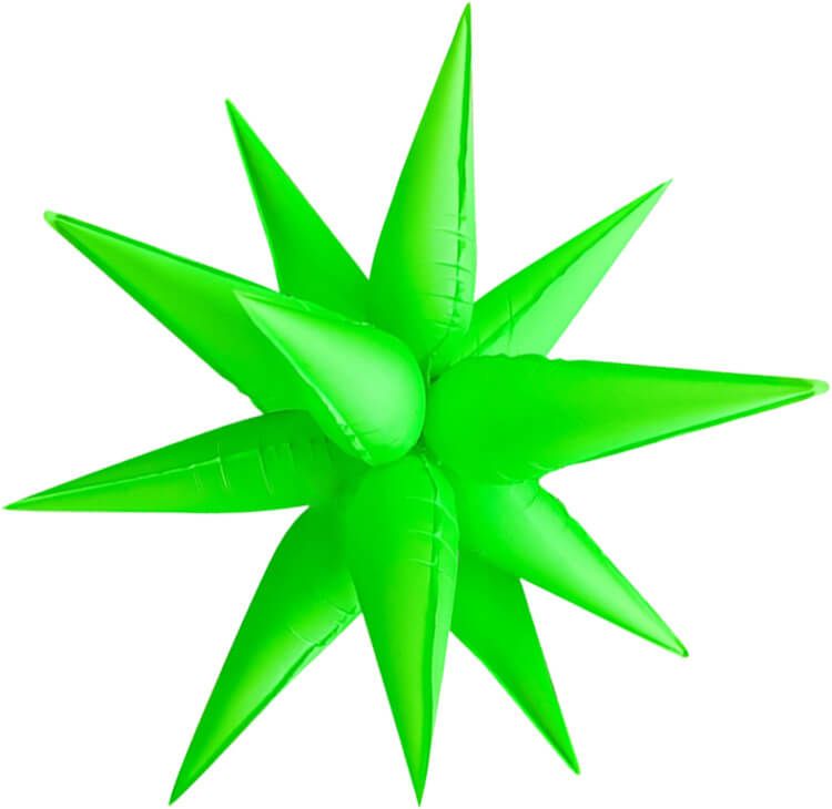 Magic Starburst 19" Neon Lime Green Balloon