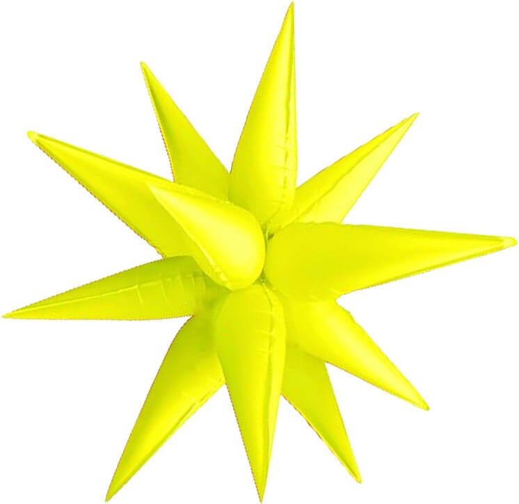Magic Starburst 19" Neon Yellow Balloon