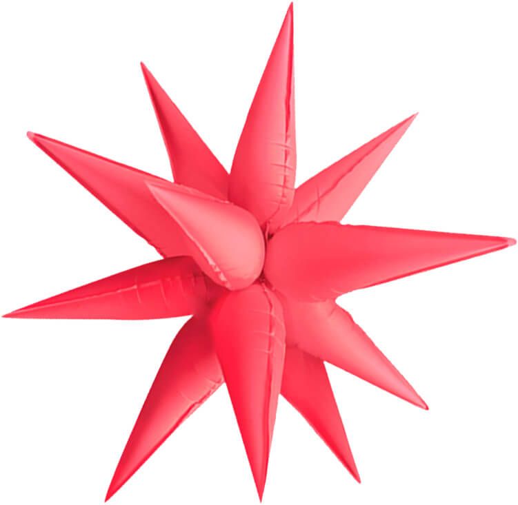 Magic Starburst 19" Neon Red Balloon