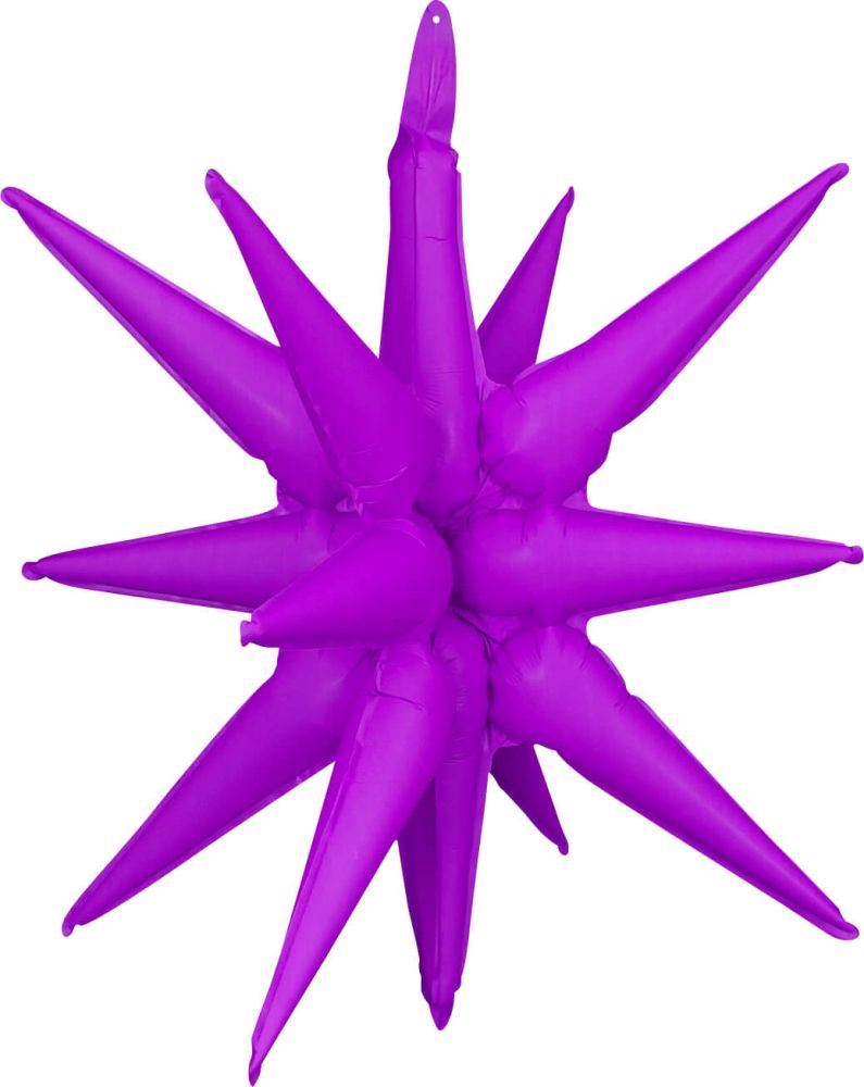 Magic Starburst 22" Neon Violet Balloon