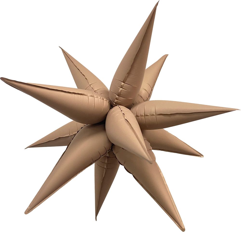 Magic Starburst 40" Matte Mocha Brown Balloon
