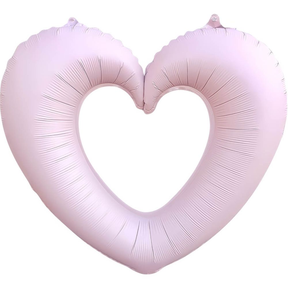 18" Linking Heart Matte Pink Balloon