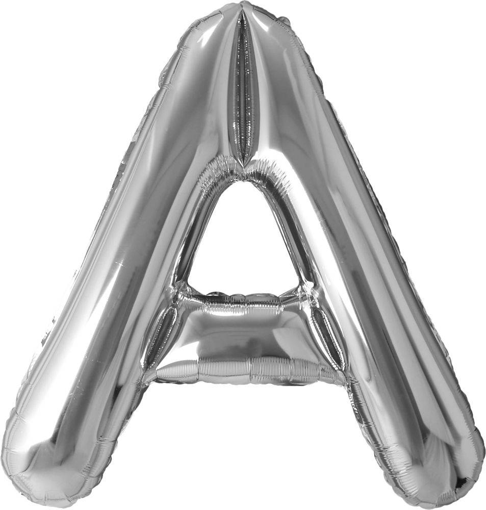 34" Silver Letter A Airise Balloon